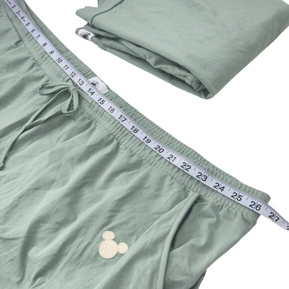 Disney Sage Green Loungewear Set SZ 3X With Mickey Mouse Logo Soft Comfortable - Picture 6 of 14